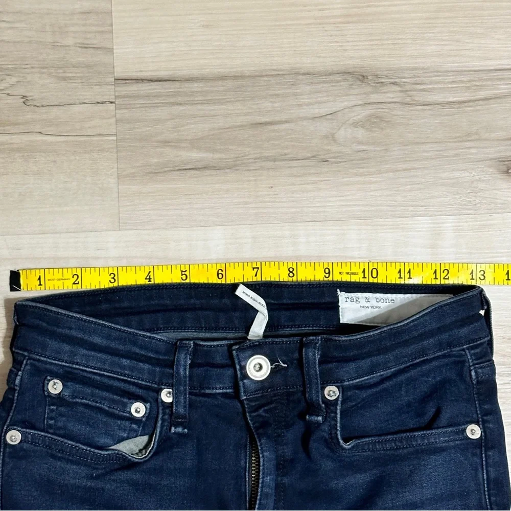 Rag & Bone Nina High-Rise‎ Skinny Jeans Indigo Wash